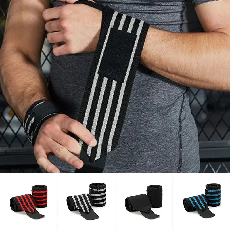 Wrist Wraps Weightlifting Support - สายรัดข้อมือยืดหยุ่นสำหรับออกกำลังกาย 1 ชิ้น สายรัดข้อมือสำหรับยกน้ำหนัก ป้องกันข้อมือพลิก สำหรับผู้ชายและผู้หญิง
