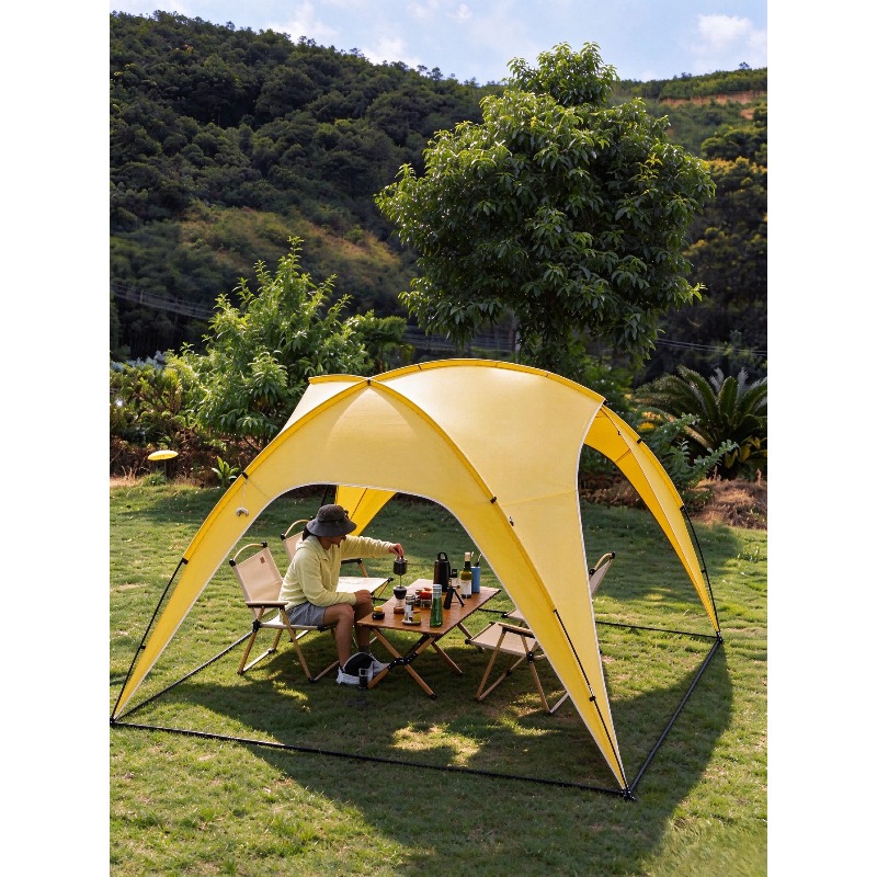Camping - เต็นท์โดมแบบป๊อปอัพ สำหรับตั้งแคมป์กลางแจ้ง ป้องกันรังสียูวี กันแดด ติดตั้งง่าย พกพาสะดวก
