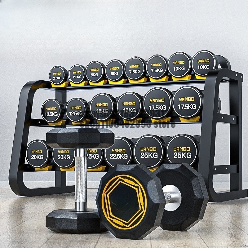 Adjustable Dumbbell Pair 40Kg - ชุดอุปกรณ์ดัมเบลพร้อมชั้นวางสำหรับยิมในบ้านสำหรับผู้ชาย ทำจากพลาสติกและเหล็กกล้าคุณภาพสูง