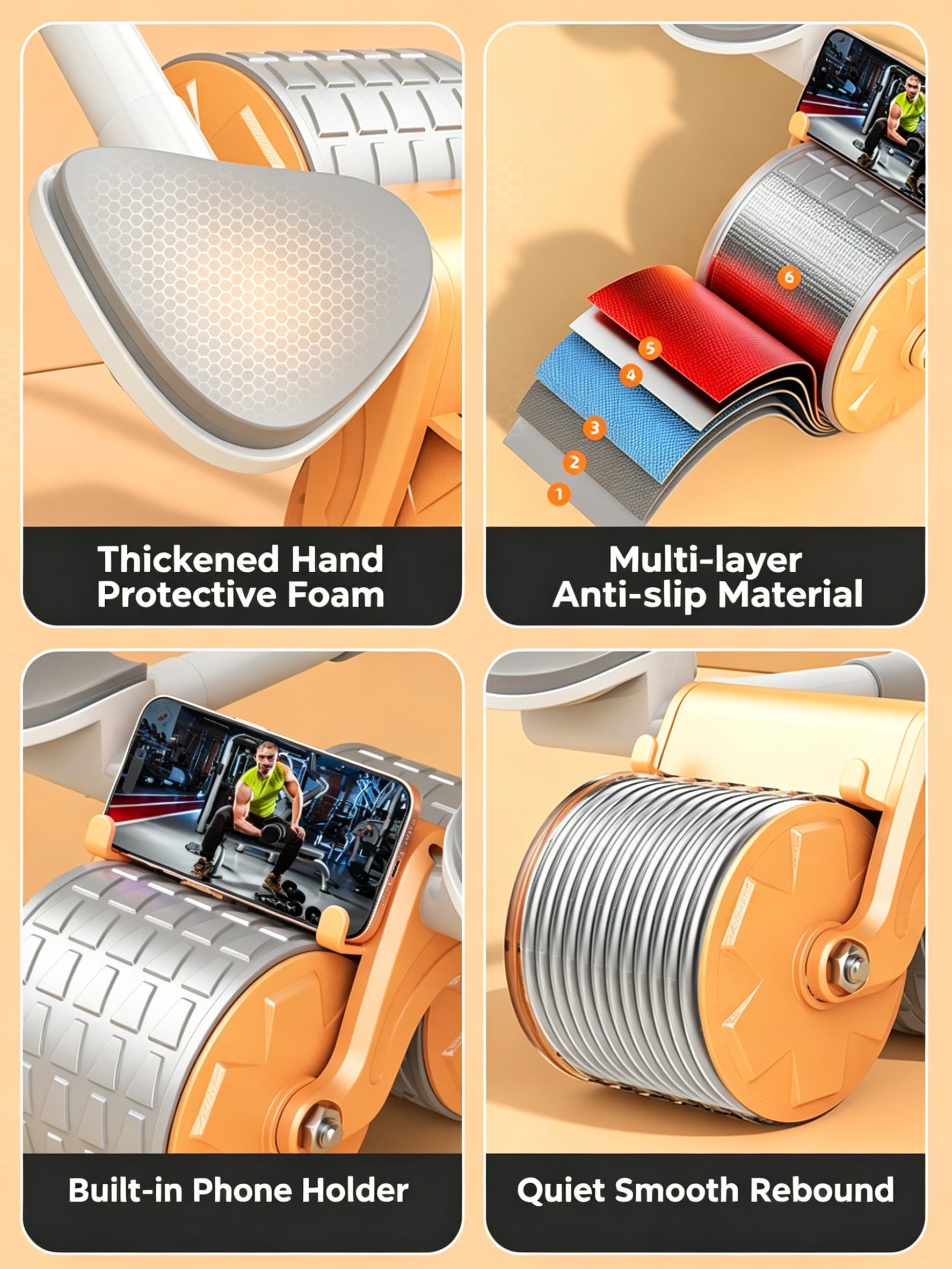 ล้อบริหารหน้าท้องแบบมีที่พักข้ - Ab Roller Wheel With Elbow Support บทวิจารณ์และราคา