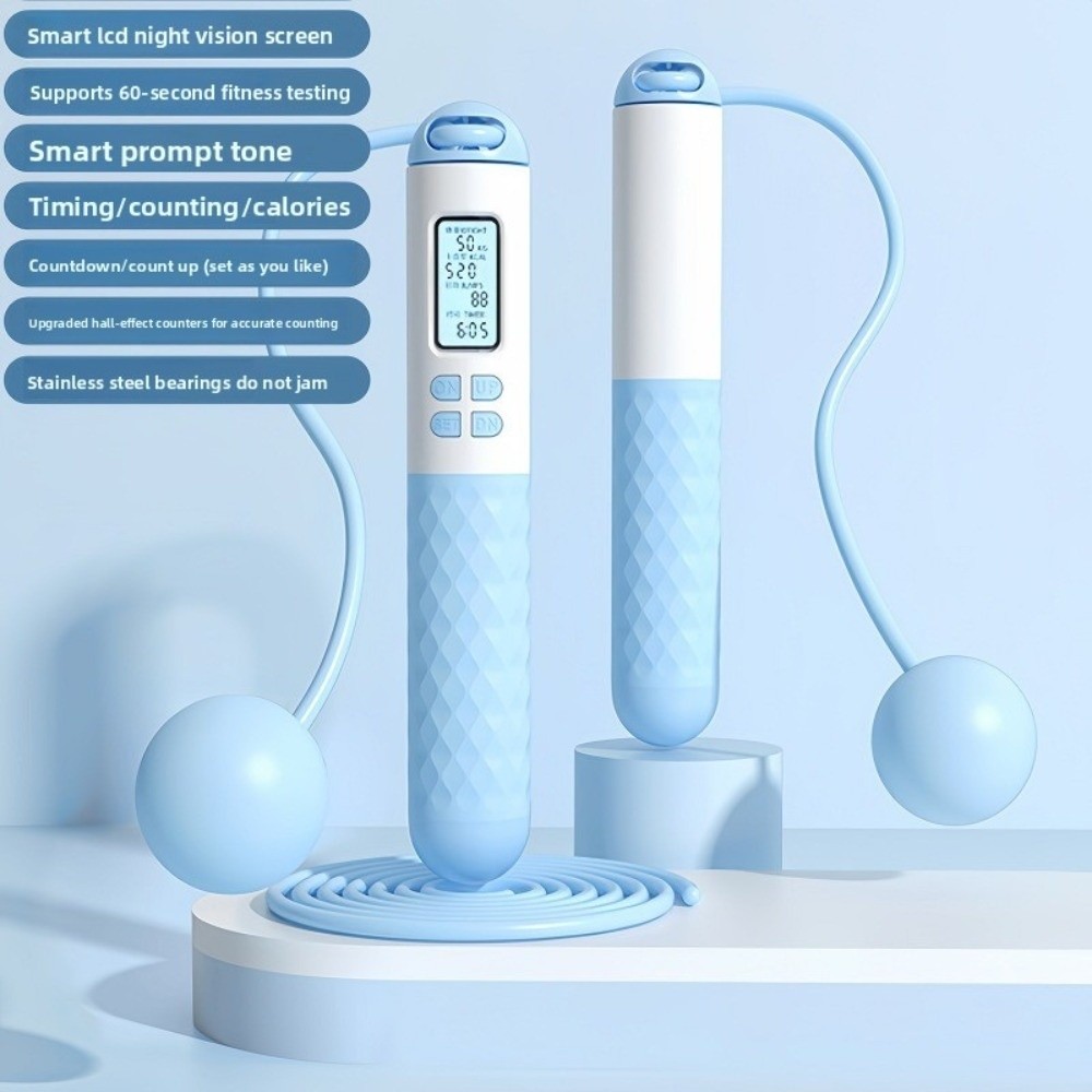เชือกกระโดดไร้สายแบบพกพา พร้อม - Smart Jump Rope Digital Counter บทวิจารณ์และราคา