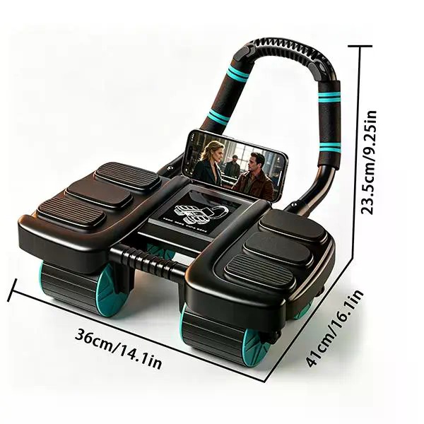 ลูกกลิ้งบริหารหน้าท้องแบบ 4 ล้ - Ab Roller Wheel With Elbow Support บทวิจารณ์และราคา